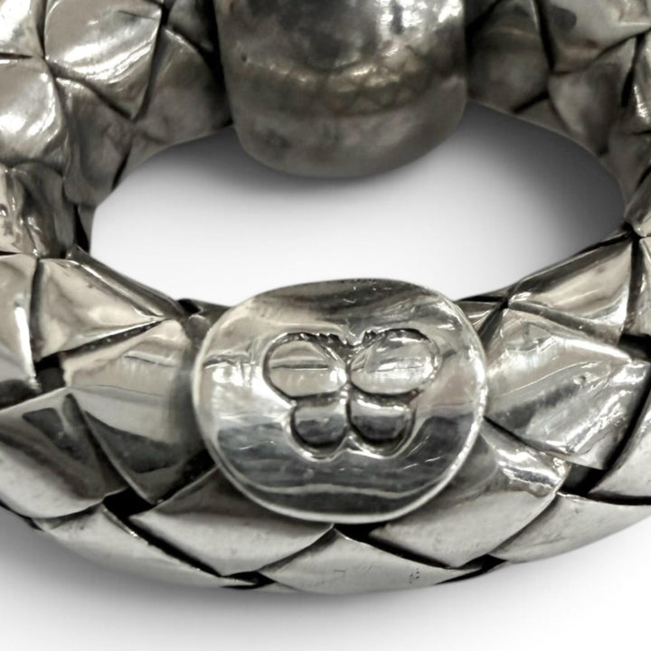 Great BOTTEGAVENETA Cufflinks cufflinks INTRECCIATO Silver SV925 mens