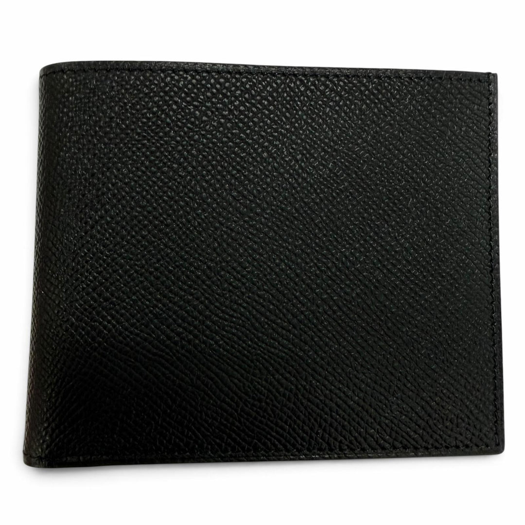 Pristine HERMES Bifold Wallet Citizen Twill Compact black Epsom Leather Women