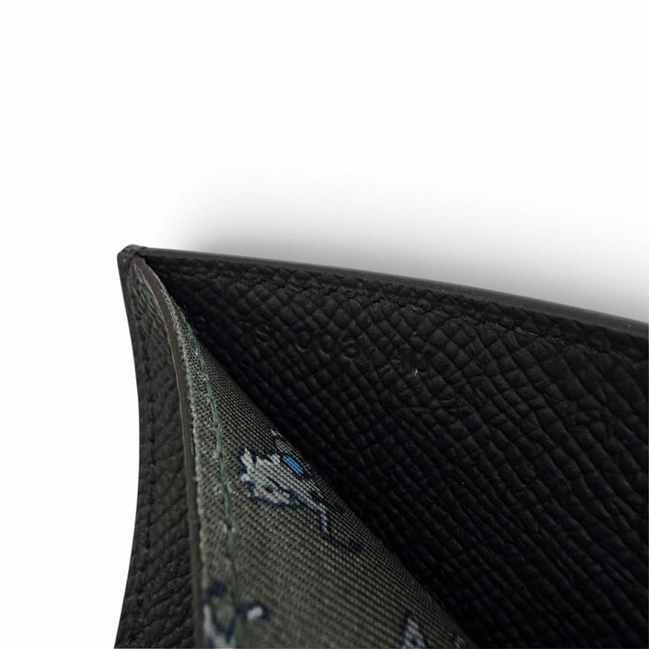 Pristine HERMES Bifold Wallet Citizen Twill Compact black Epsom Leather Women