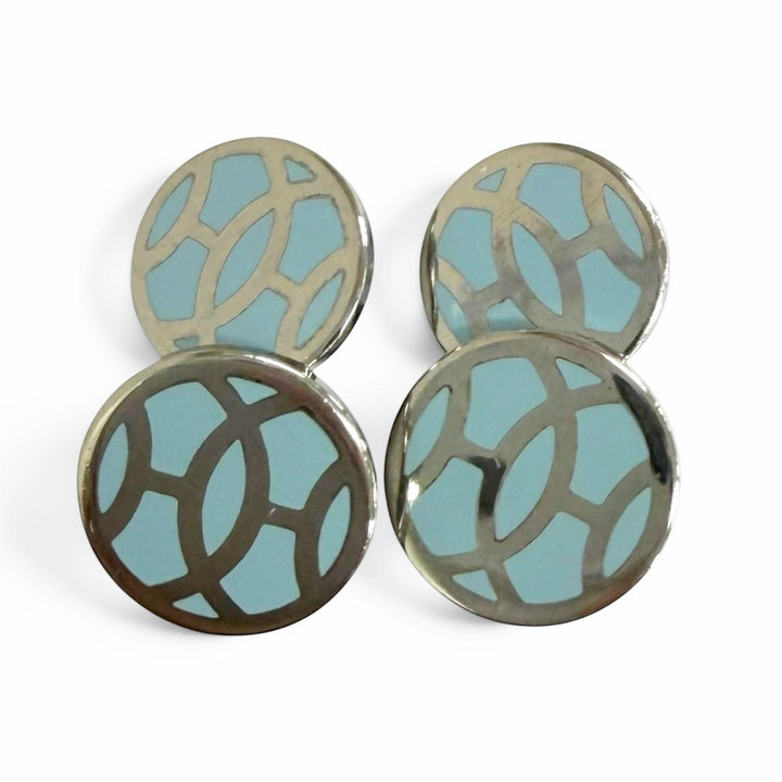 Great HERMES Cufflinks cufflinks H lift Silver mens