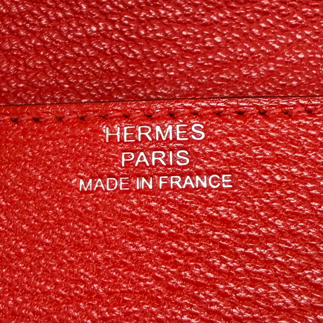 Excellent HERMES Bifold Wallet Loulis Luli Slim Wallet Shave Women