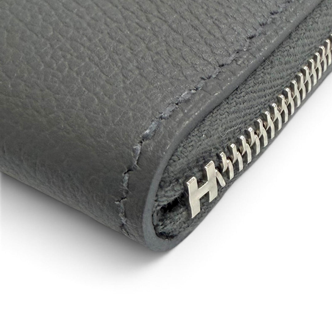 Pristine HERMES Card Case Zip Ango Compact Evercolor Leather Women