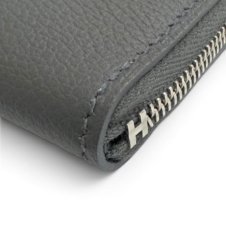 Pristine HERMES Card Case Zip Ango Compact Evercolor Leather Women