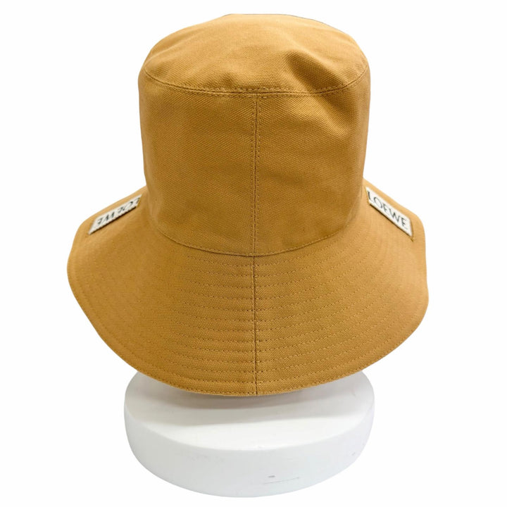 Great LOEWE Logo leather patch canvas fisherman hat bucket hat 57 K820HF1X67