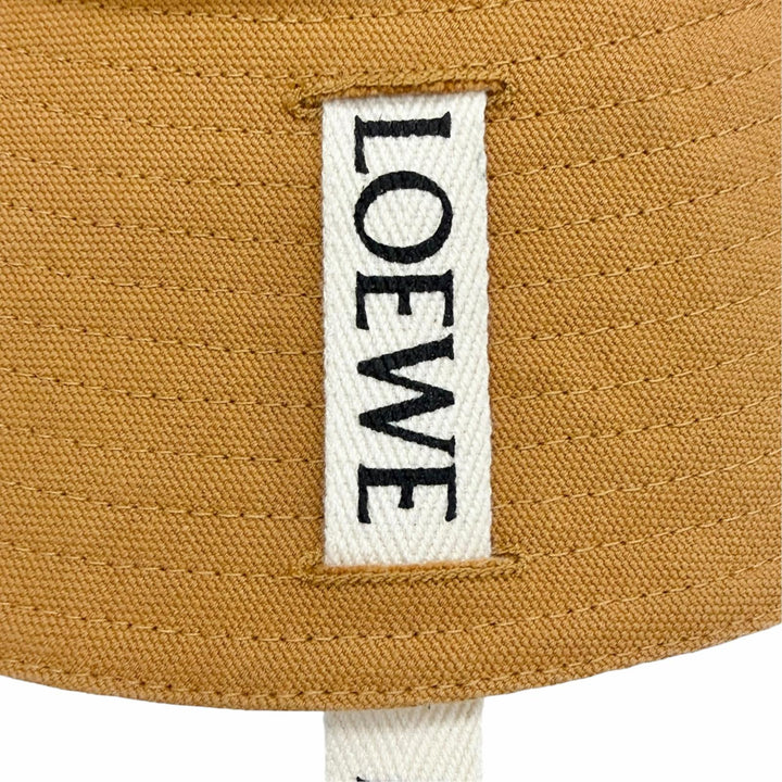 Great LOEWE Logo leather patch canvas fisherman hat bucket hat 57 K820HF1X67