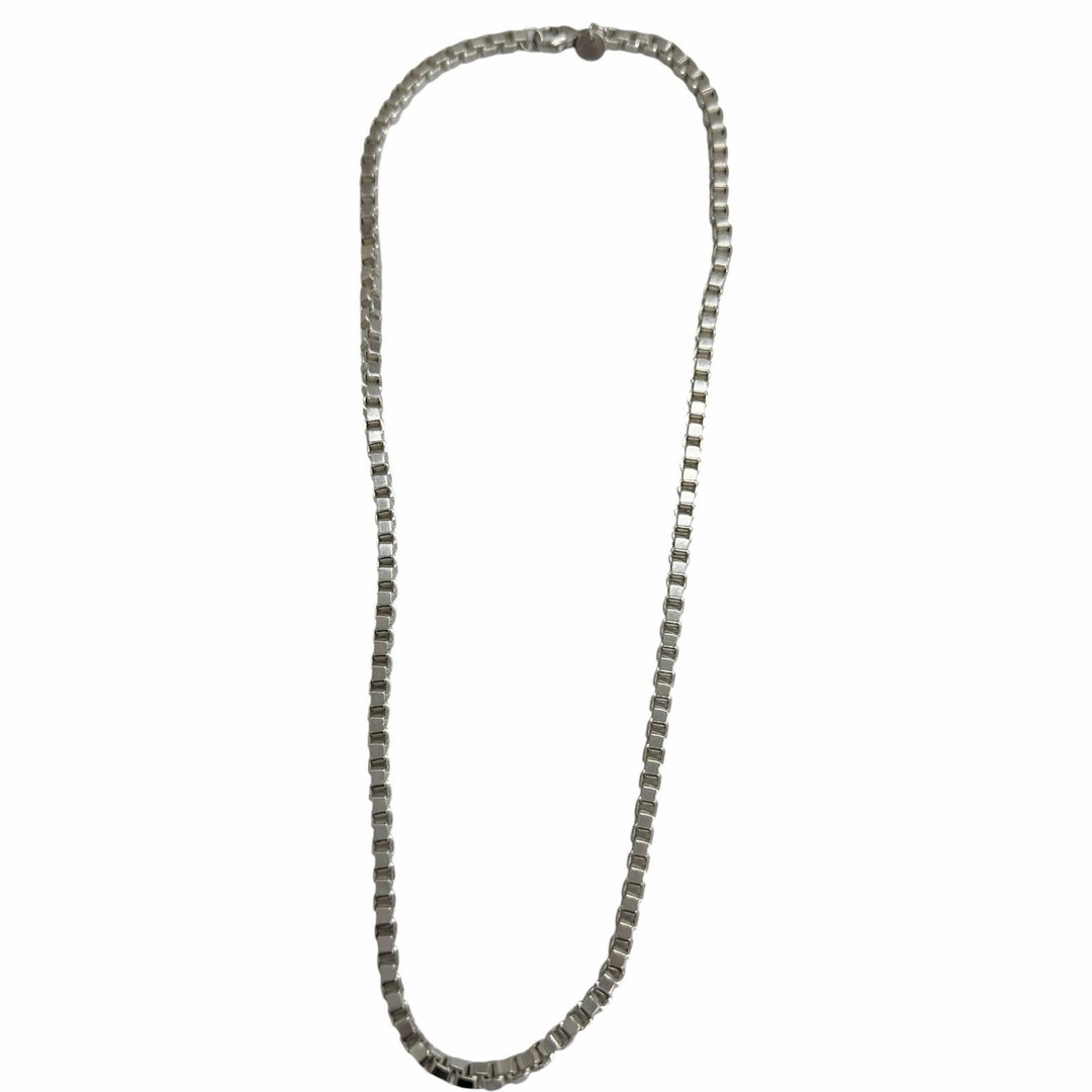 Great TIFFANY&Co. Necklace Venetian Chain Silver SV925 mens