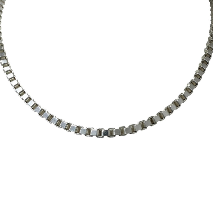 Great TIFFANY&Co. Necklace Venetian Chain Silver SV925 mens