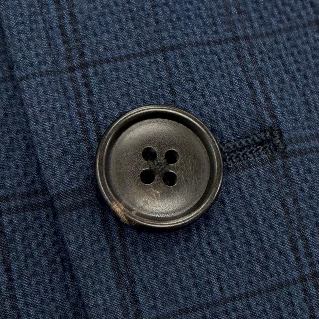 Pristine HERMES two-piece set Check Pattern Seersucker Fabric Single Suit IT 48