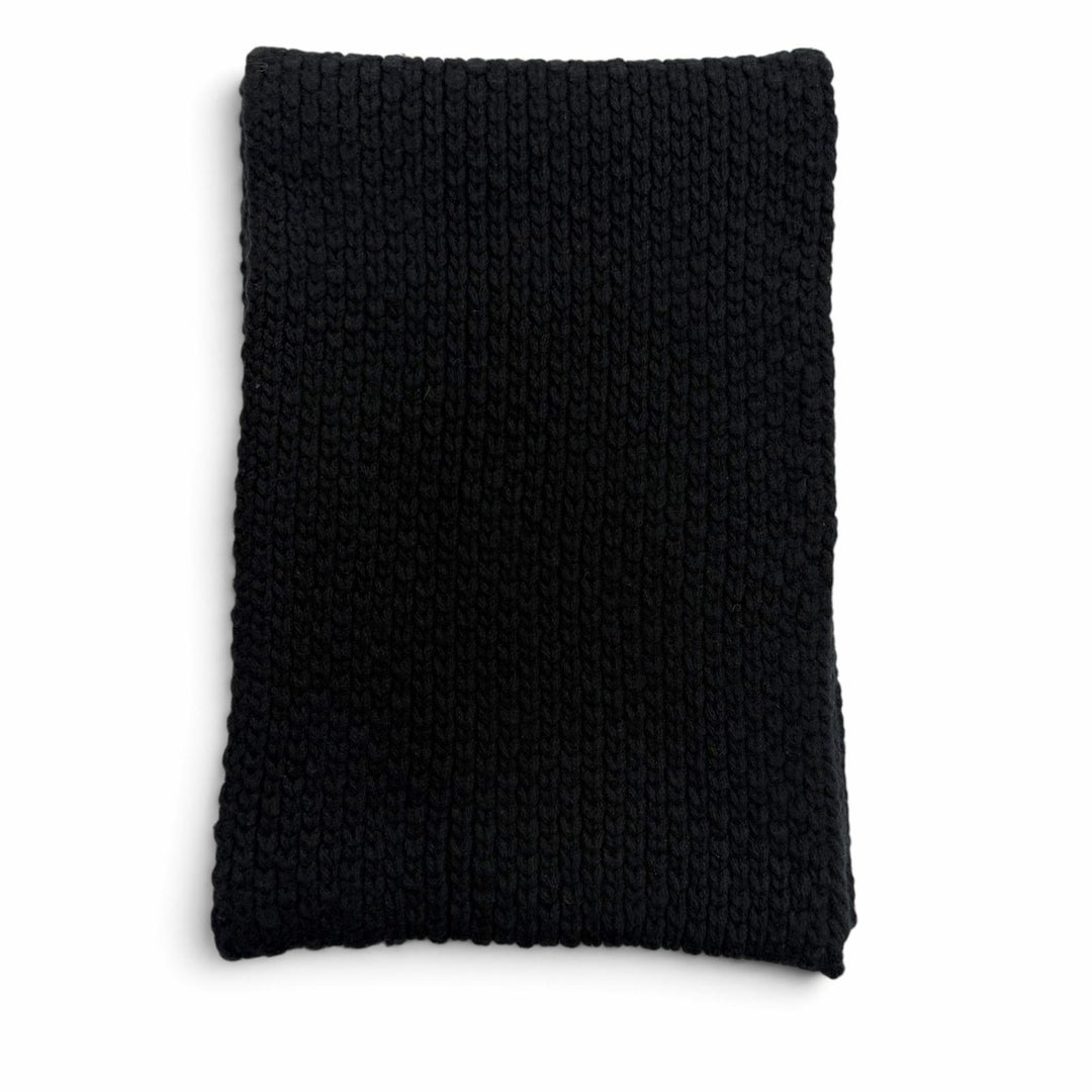 Great HERMES Snood Chunky knit neck warmer/scarf black cashmere mens