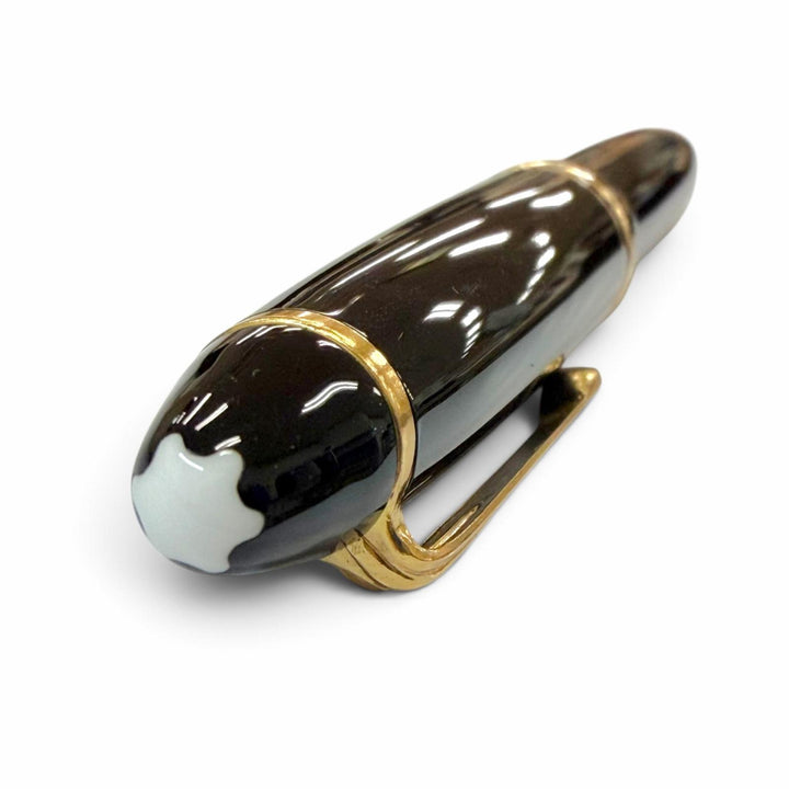Excellent MONTBLANC fountain pen Meisterstück 146 white star black 14K mens