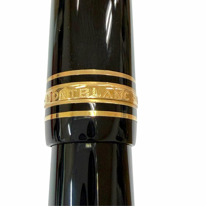 Excellent MONTBLANC fountain pen Meisterstück 146 white star black 14K mens