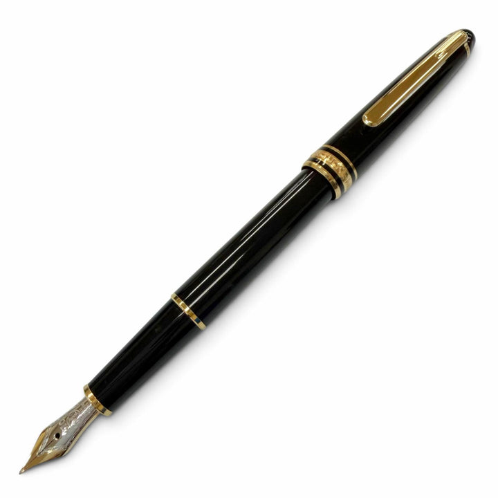 Excellent MONTBLANC fountain pen Meisterstück Classic white star black 14K mens