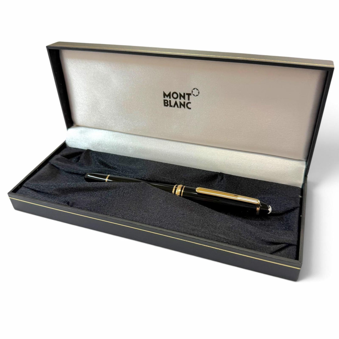 Excellent MONTBLANC fountain pen Meisterstück Classic white star black 14K mens