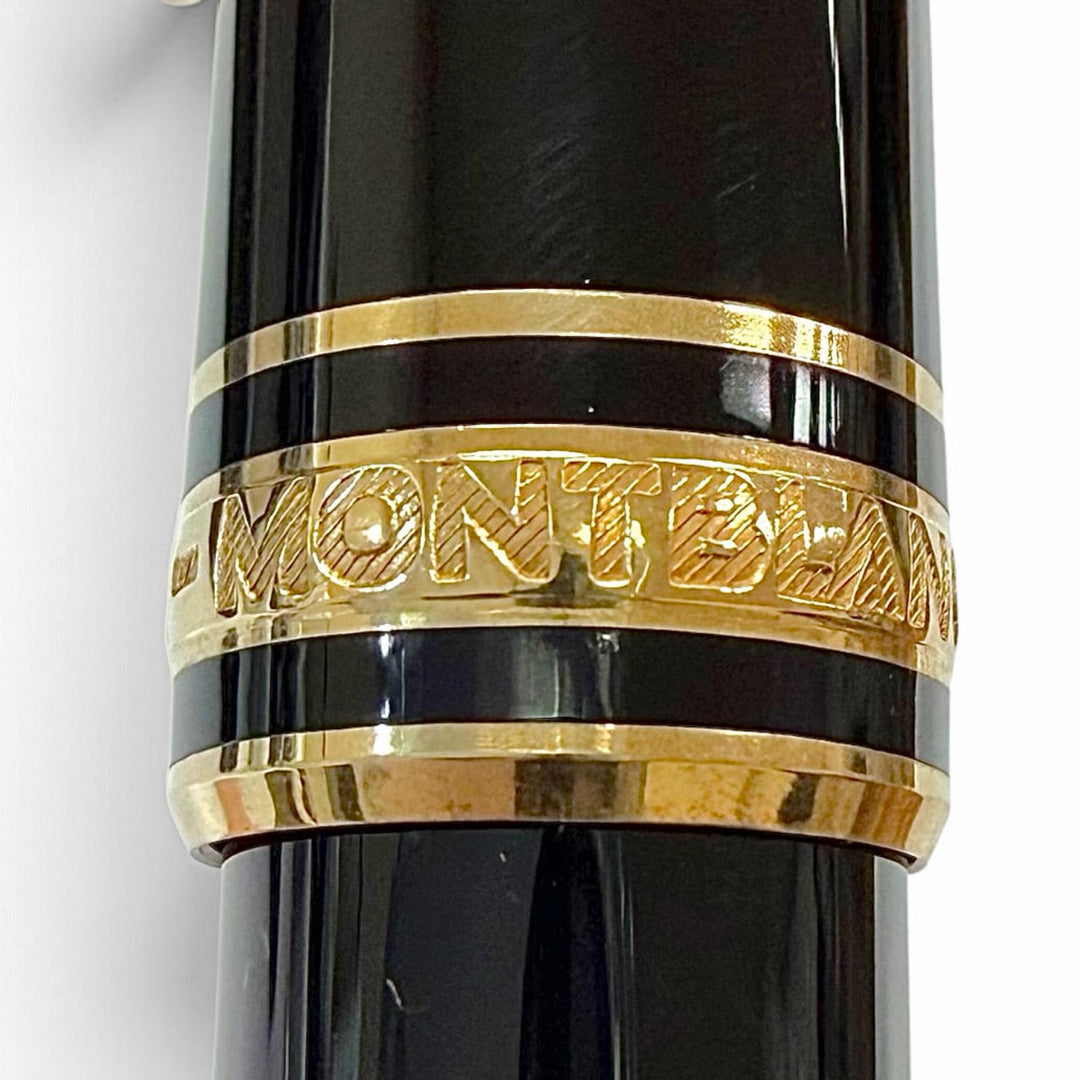 Excellent MONTBLANC fountain pen Meisterstück Classic white star black 14K mens