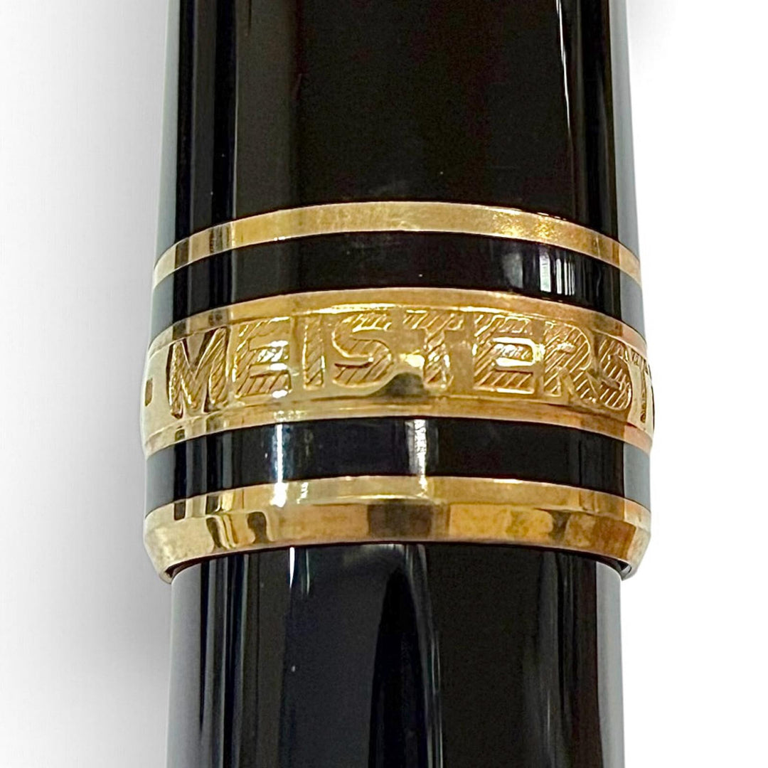 Excellent MONTBLANC fountain pen Meisterstück Classic white star black 14K mens