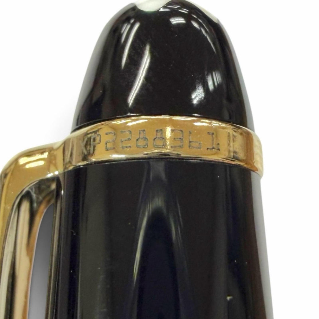 Excellent MONTBLANC fountain pen Meisterstück Classic white star black 14K mens