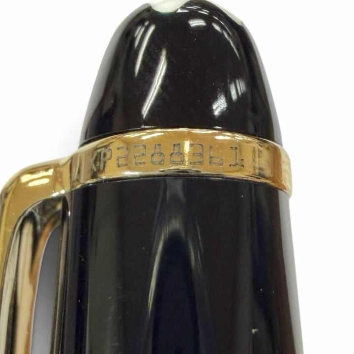 Excellent MONTBLANC fountain pen Meisterstück Classic white star black 14K mens