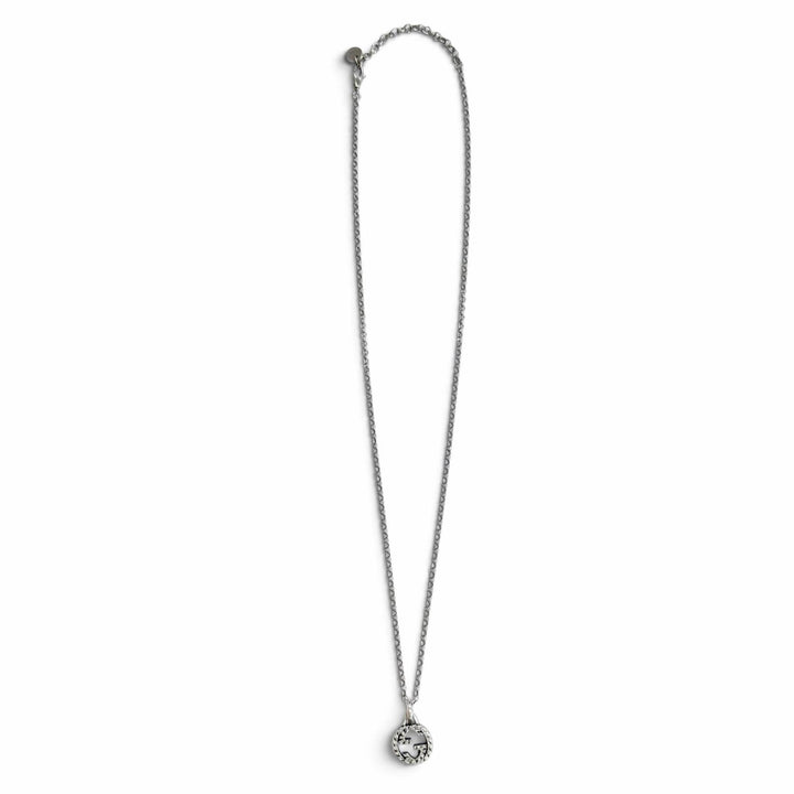 Great GUCCI Necklace Interlocking G Arabesque Chain Silver 925 Women 455535