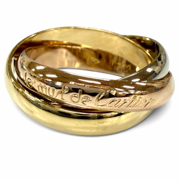 Excellent Cartier Ring ring Trinity Ring Classic Model 750(YG PG WG) mens 52