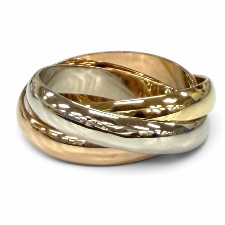 Excellent Cartier Ring ring Trinity Ring Classic Model 750(YG PG WG) mens 52