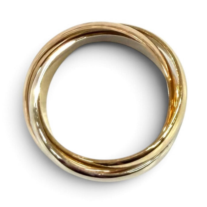 Excellent Cartier Ring ring Trinity Ring Classic Model 750(YG PG WG) mens 52