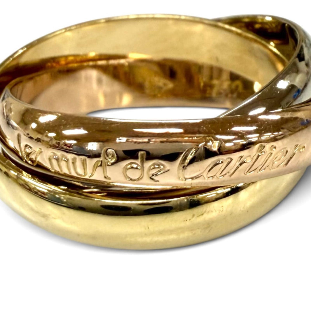 Excellent Cartier Ring ring Trinity Ring Classic Model 750(YG PG WG) mens 52