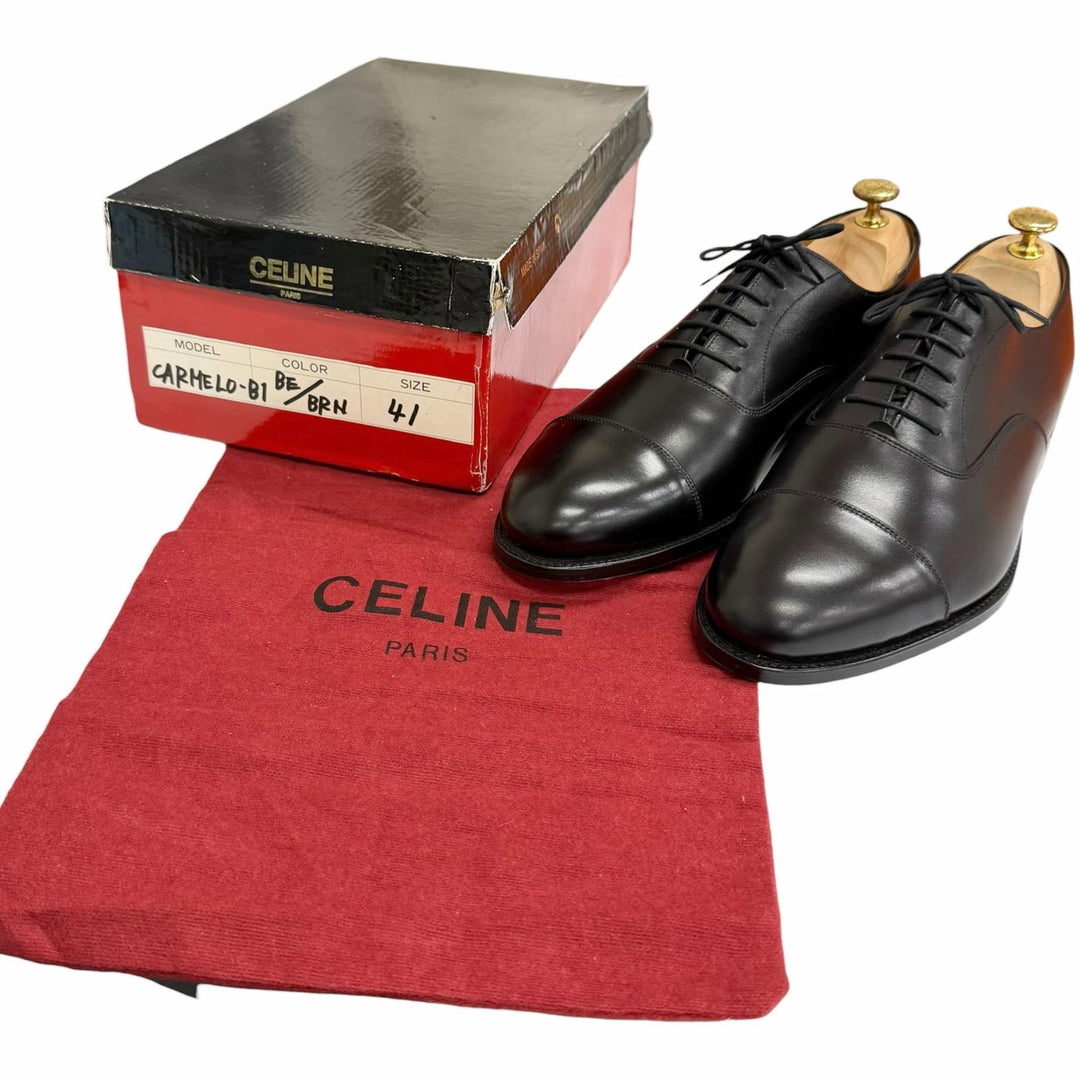 Excellent CELINE Dress shoes Cap-toe straight-tip Goodyear welt construction