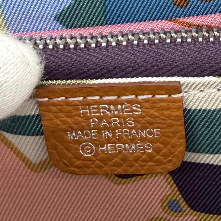 Pristine HERMES Coin case Azap compact silk in Zip Around Epsom Leather Women