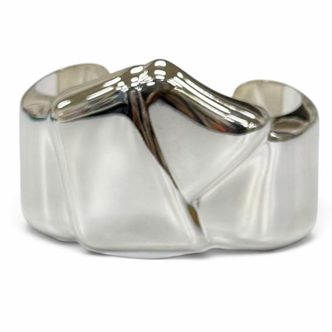 Great TIFFANY&Co. Bangle 1978 Ribbon Bone Cuff Silver 925 Women