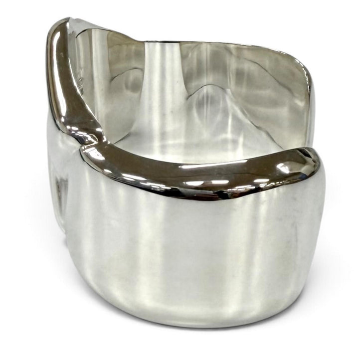 Great TIFFANY&Co. Bangle 1978 Ribbon Bone Cuff Silver 925 Women