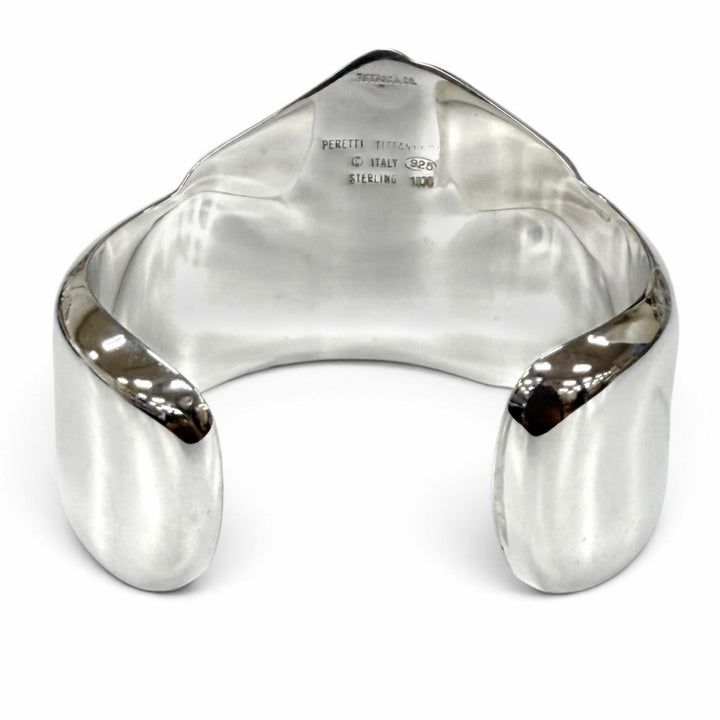 Great TIFFANY&Co. Bangle 1978 Ribbon Bone Cuff Silver 925 Women