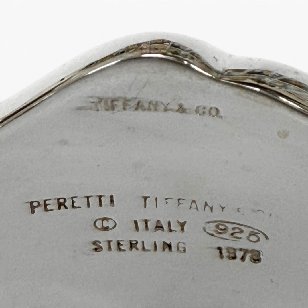 Great TIFFANY&Co. Bangle 1978 Ribbon Bone Cuff Silver 925 Women