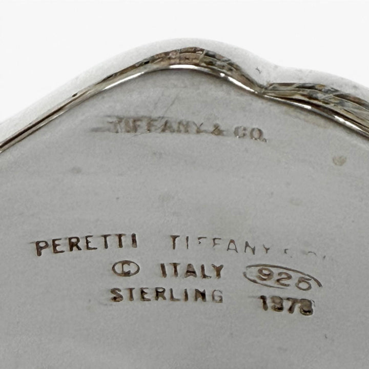 Great TIFFANY&Co. Bangle 1978 Ribbon Bone Cuff Silver 925 Women