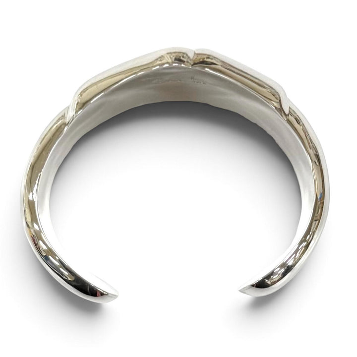 Great TIFFANY&Co. Bangle 1978 Ribbon Bone Cuff Silver 925 Women