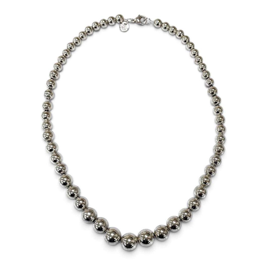 Very Good TIFFANY&Co. Necklace Graduated Ball Necklace Silver 925 Women