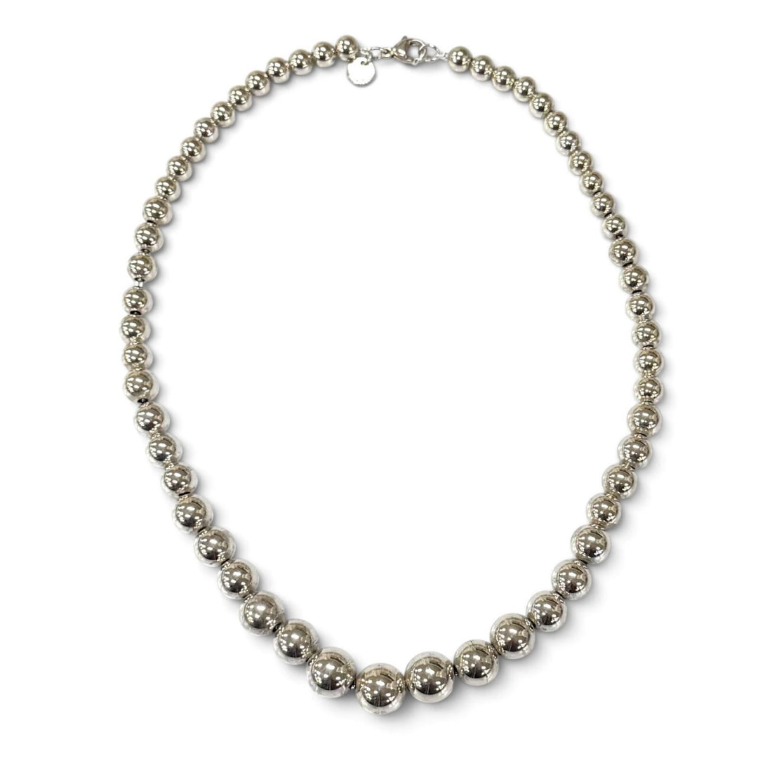 Very Good TIFFANY&Co. Necklace Graduated Ball Necklace Silver 925 Women