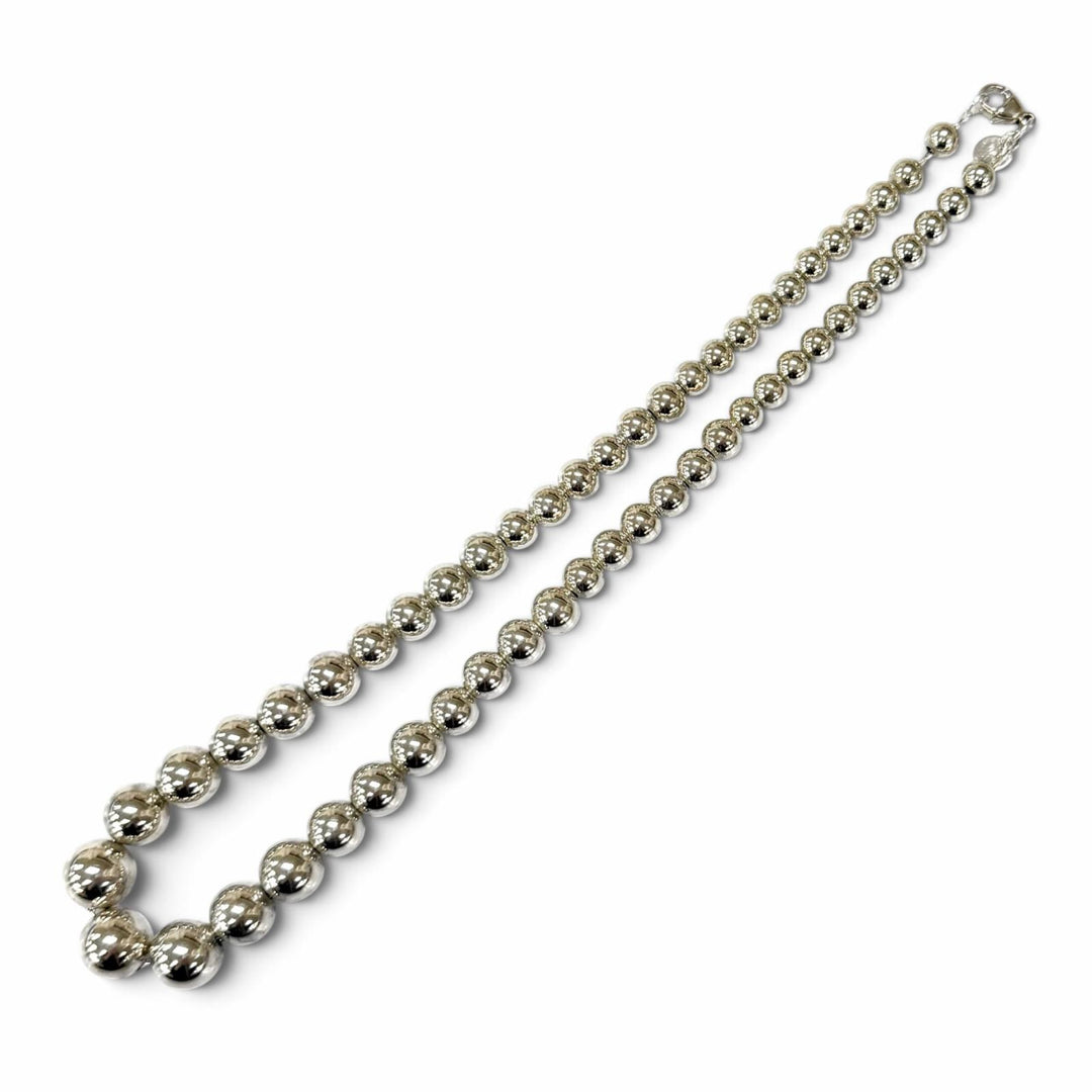 Very Good TIFFANY&Co. Necklace Graduated Ball Necklace Silver 925 Women