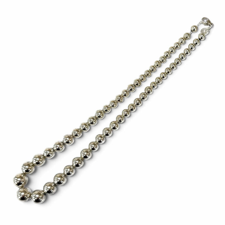 Very Good TIFFANY&Co. Necklace Graduated Ball Necklace Silver 925 Women