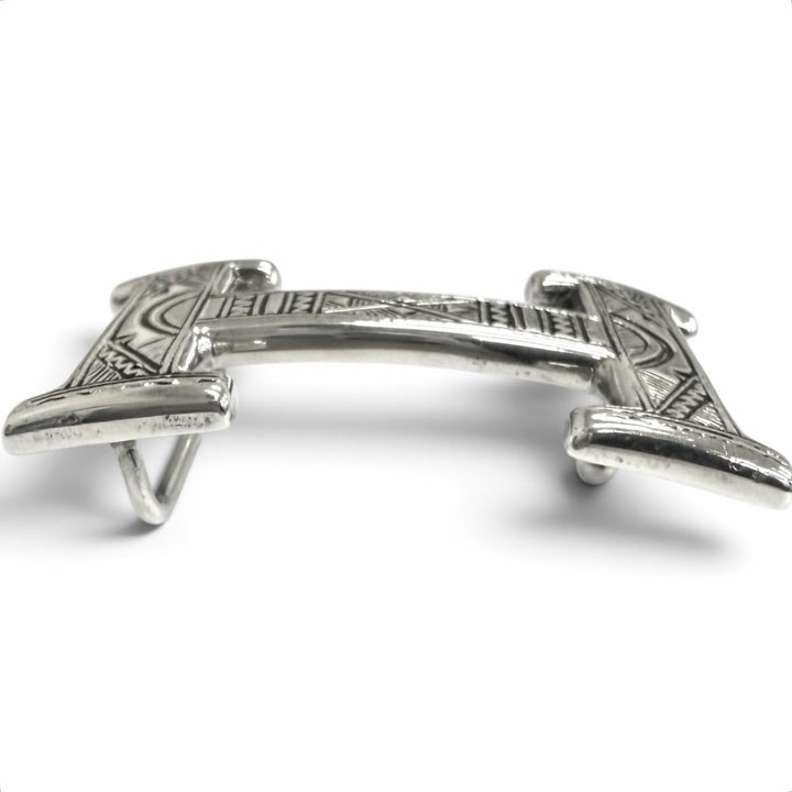 Great HERMES Toareg Hand-Engraved Design H Logo Belt Buckle