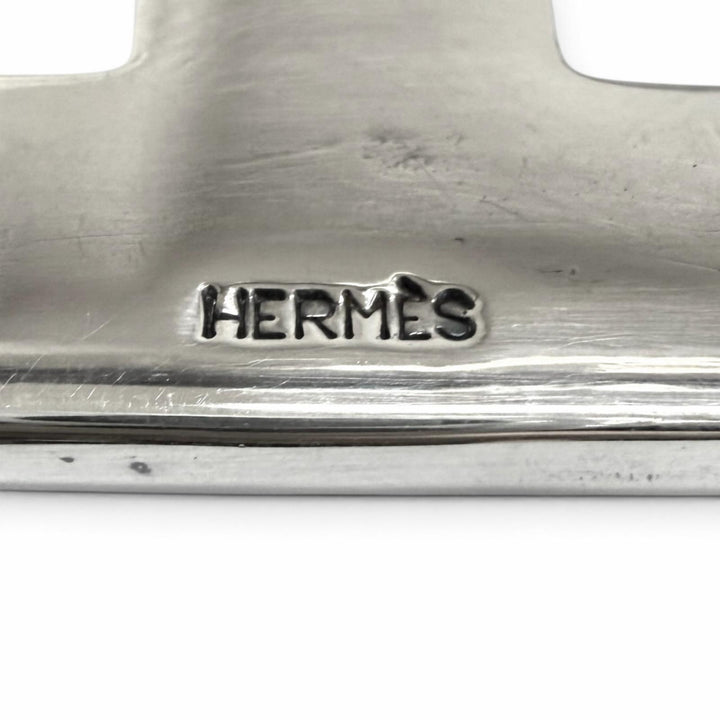 Great HERMES Toareg Hand-Engraved Design H Logo Belt Buckle