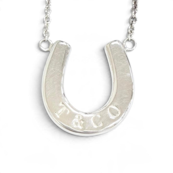 Great TIFFANY&Co. Necklace Horseshoe Pendant Silver 925 Women