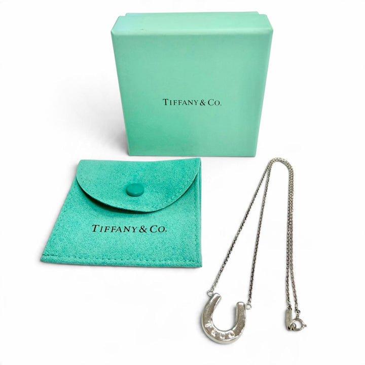 Great TIFFANY&Co. Necklace Horseshoe Pendant Silver 925 Women