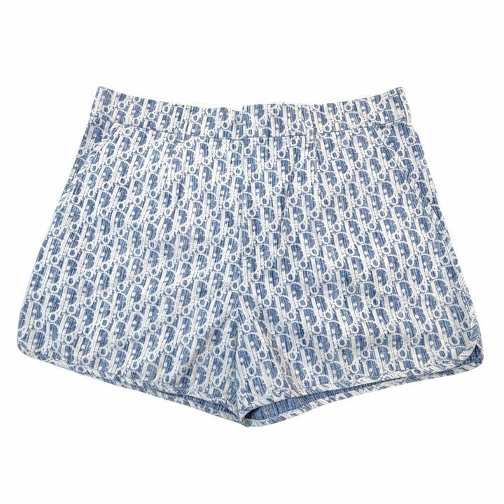 Pristine DIOR Shorts Oblique Blue cotton mens 48 03TD153AY989