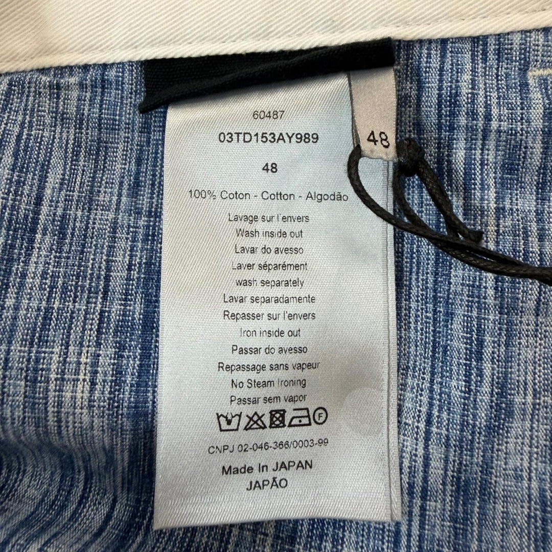 Pristine DIOR Shorts Oblique Blue cotton mens 48 03TD153AY989
