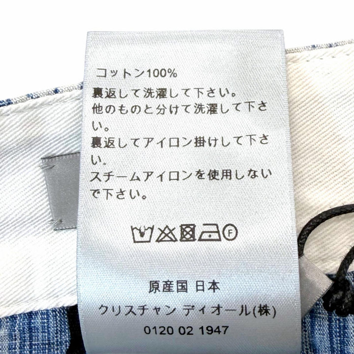 Pristine DIOR Shorts Oblique Blue cotton mens 48 03TD153AY989