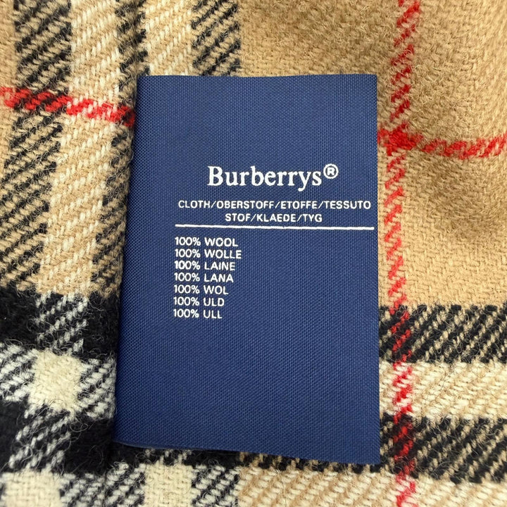 Great Burberrys coat Lined with Nova Check Pattern Brown wool mens EU 46