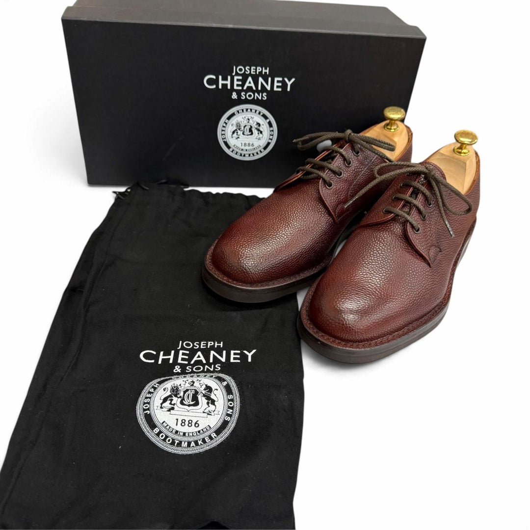 Pristine JOSEPH CHEANEY Leather shoes MALBERN 4436 Last Plain Toe 4 Eyelets