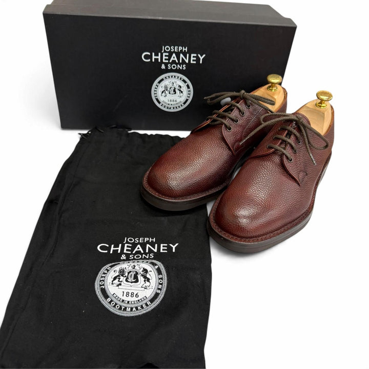 Pristine JOSEPH CHEANEY Leather shoes MALBERN 4436 Last Plain Toe 4 Eyelets