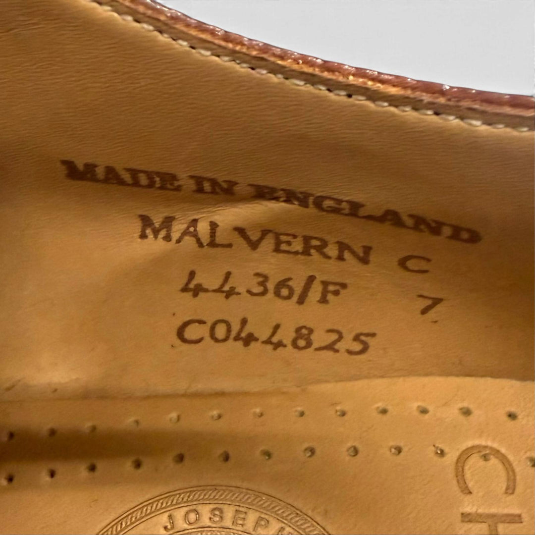 Pristine JOSEPH CHEANEY Leather shoes MALBERN 4436 Last Plain Toe 4 Eyelets