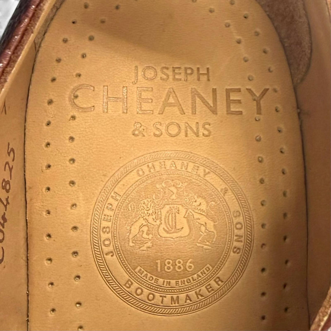 Pristine JOSEPH CHEANEY Leather shoes MALBERN 4436 Last Plain Toe 4 Eyelets
